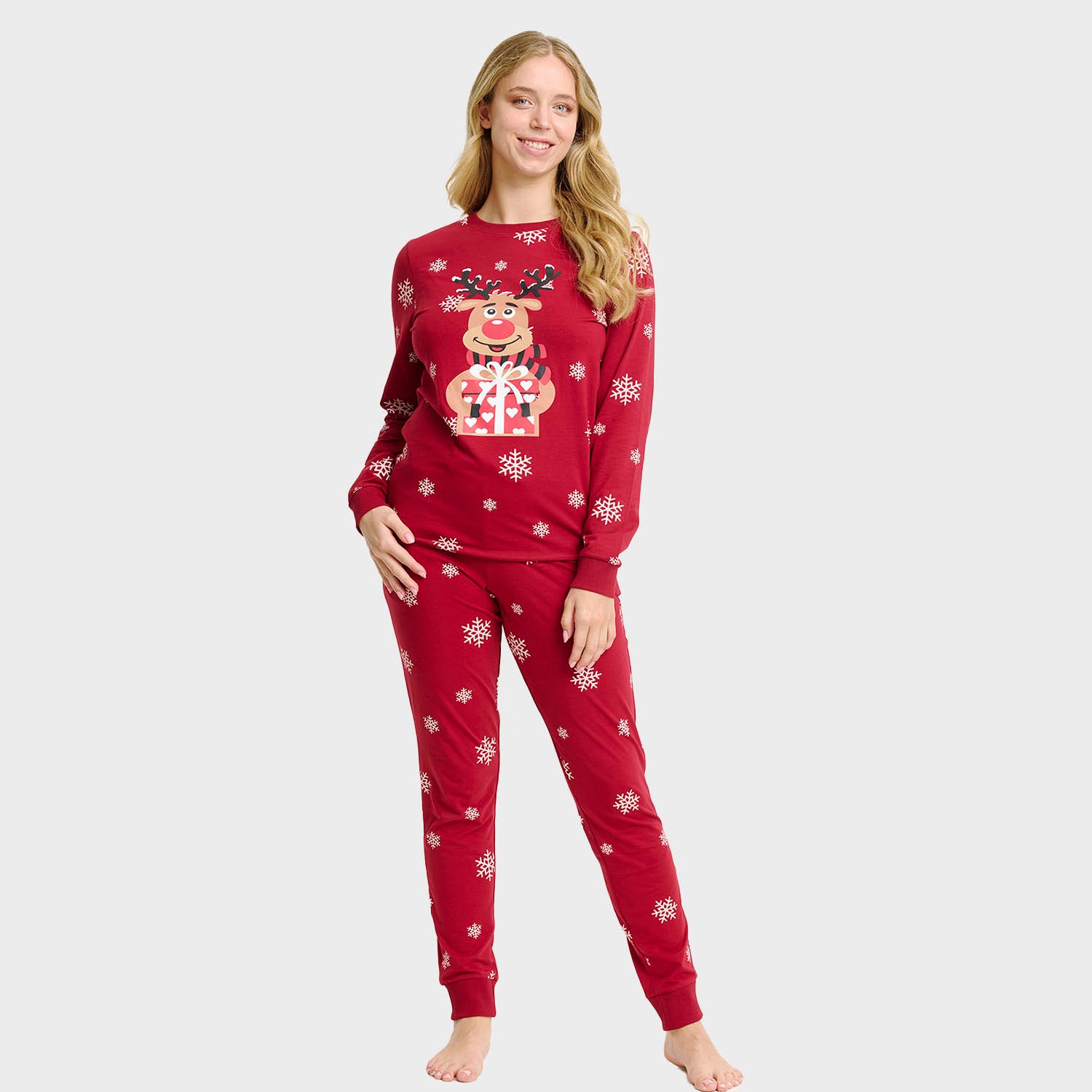 Rudolfs Cute Pyjamas Rød - Dame.